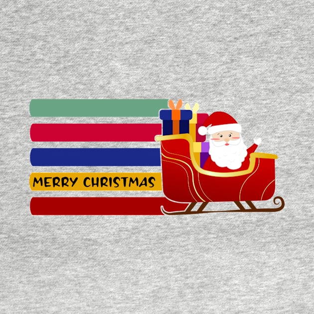 Merry Christmas Santa Sleigh rainbow by PersianFMts